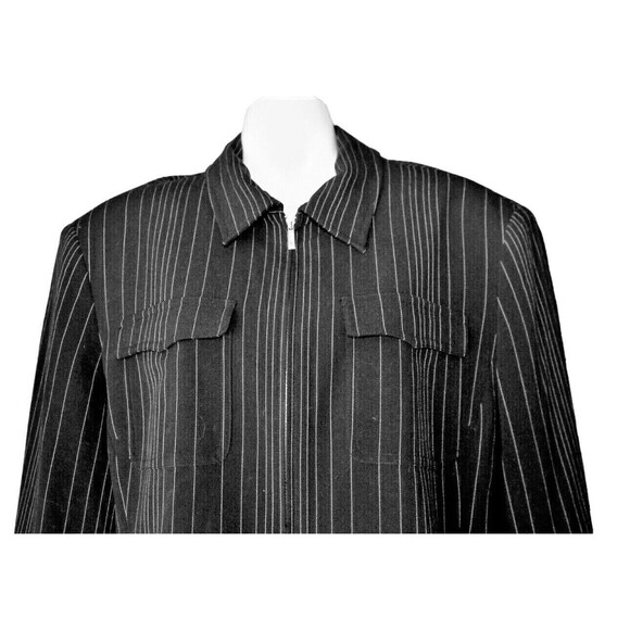 Evan Picone Black & White Pin Stripes Blazer Full Zip Women's Sz 16 NWT - Picture 1 of 7